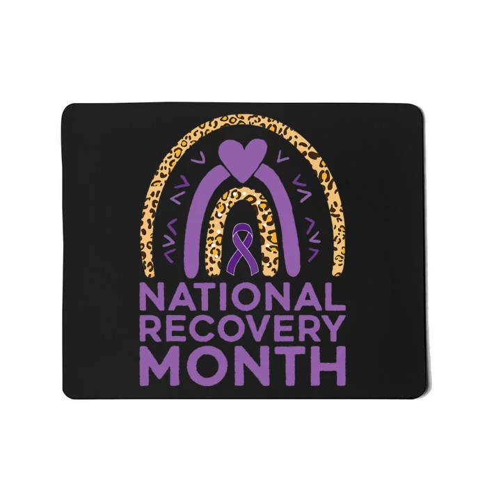 National Recovery Month Warrior Addiction Recovery Awareness Mousepad