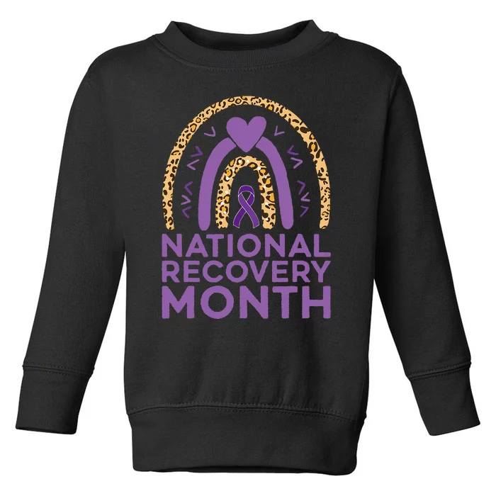 National Recovery Month Warrior Addiction Recovery Awareness Toddler Sweatshirt