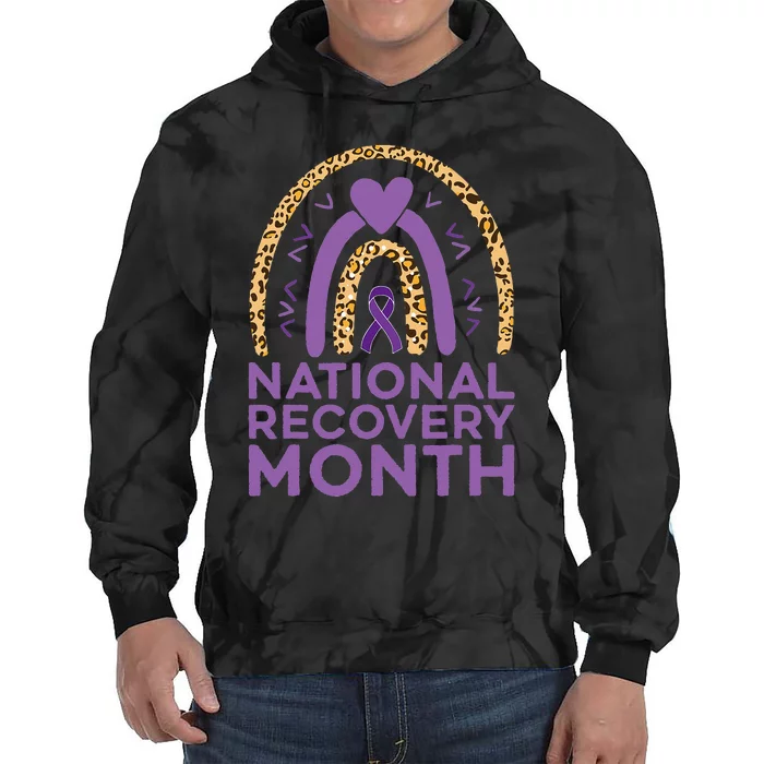 National Recovery Month Warrior Addiction Recovery Awareness Tie Dye Hoodie