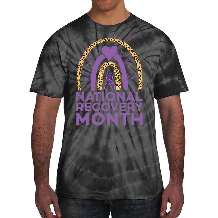 National Recovery Month Warrior Addiction Recovery Awareness Tie-Dye T-Shirt