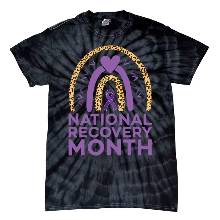 National Recovery Month Warrior Addiction Recovery Awareness Tie-Dye T-Shirt