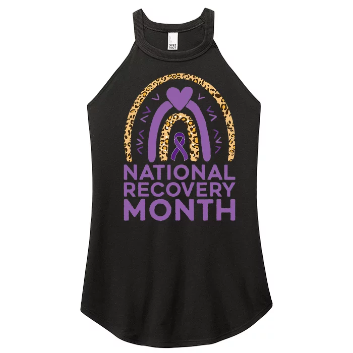 National Recovery Month Warrior Addiction Recovery Awareness Women’s Perfect Tri Rocker Tank