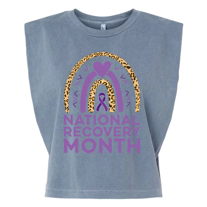 National Recovery Month Warrior Addiction Recovery Awareness Garment-Dyed Women's Muscle Tee