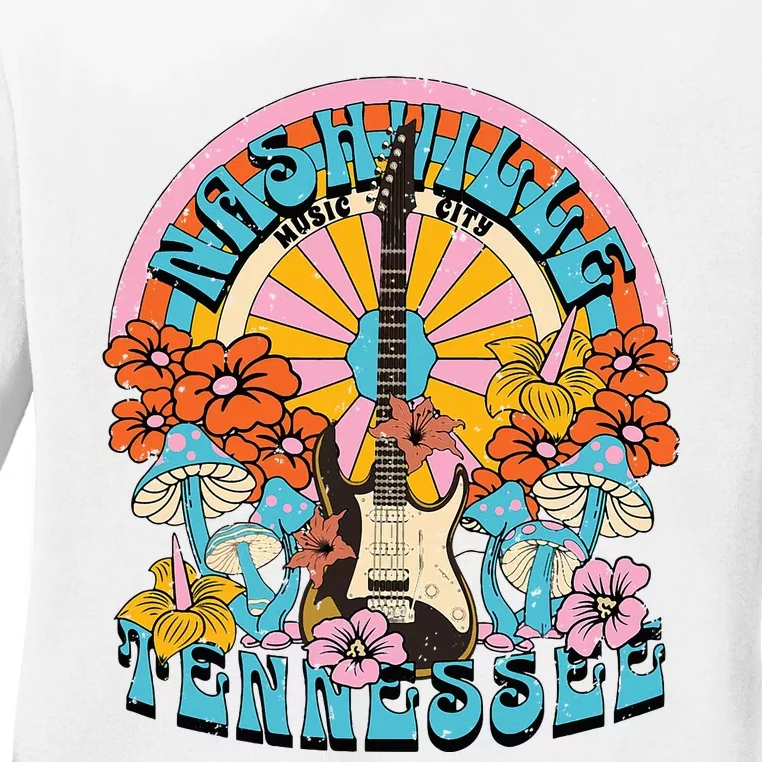 Nashville Retro Music City Trip Nash Bash Bach Ladies Long Sleeve Shirt