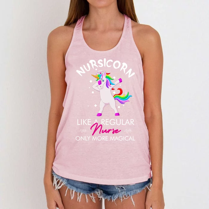 Nursicorn Regular More Magical Unicorn Nurse Funny Nurses Cool Gift Women's Knotted Racerback Tank