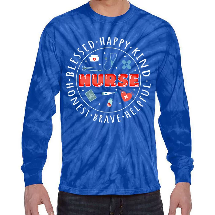 Nurse Rn Nurses Day Nursing Gift Tie-Dye Long Sleeve Shirt