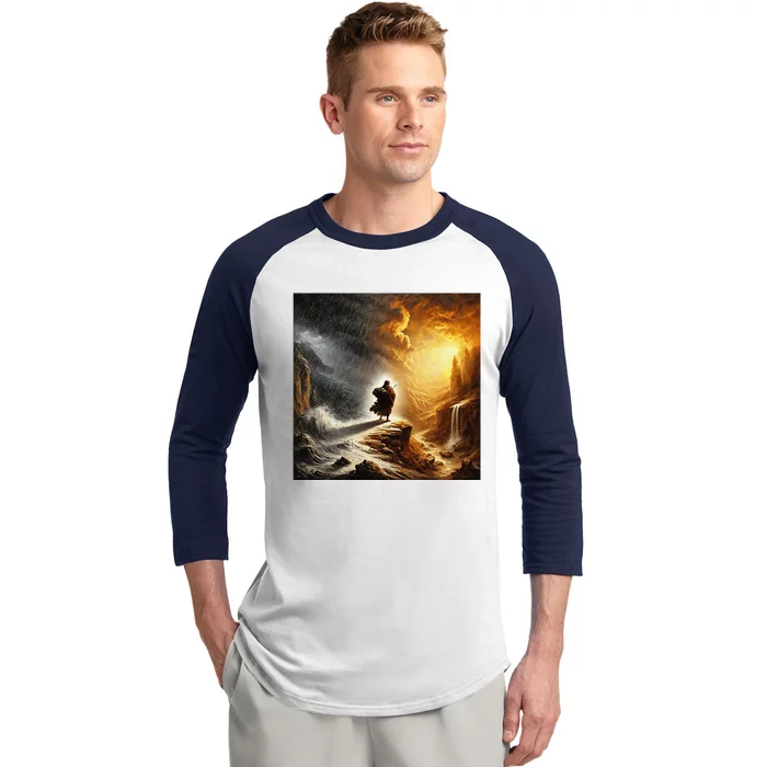 Neither Rain Nor Snow Renaissance Style Art Baseball Sleeve Shirt