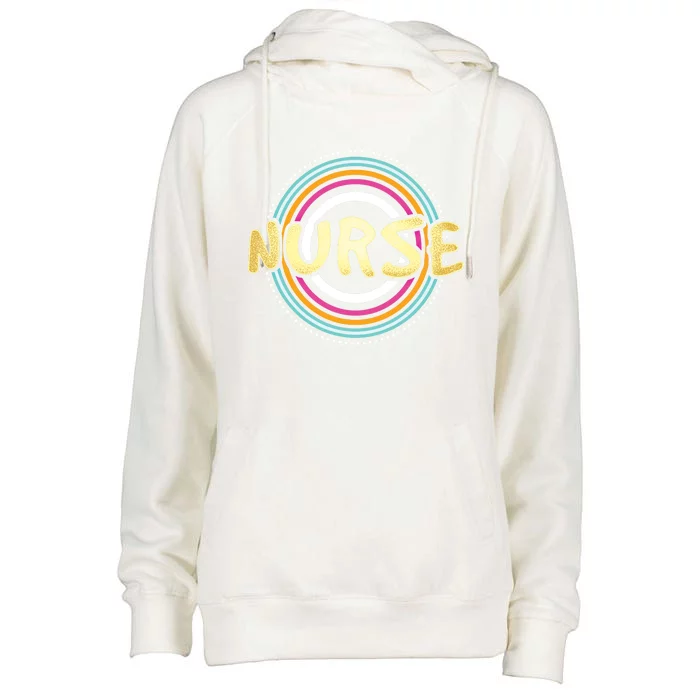 Nurse Rainbow Nursing Care Profession Health Recover Medical Meaningful Gift Womens Funnel Neck Pullover Hood