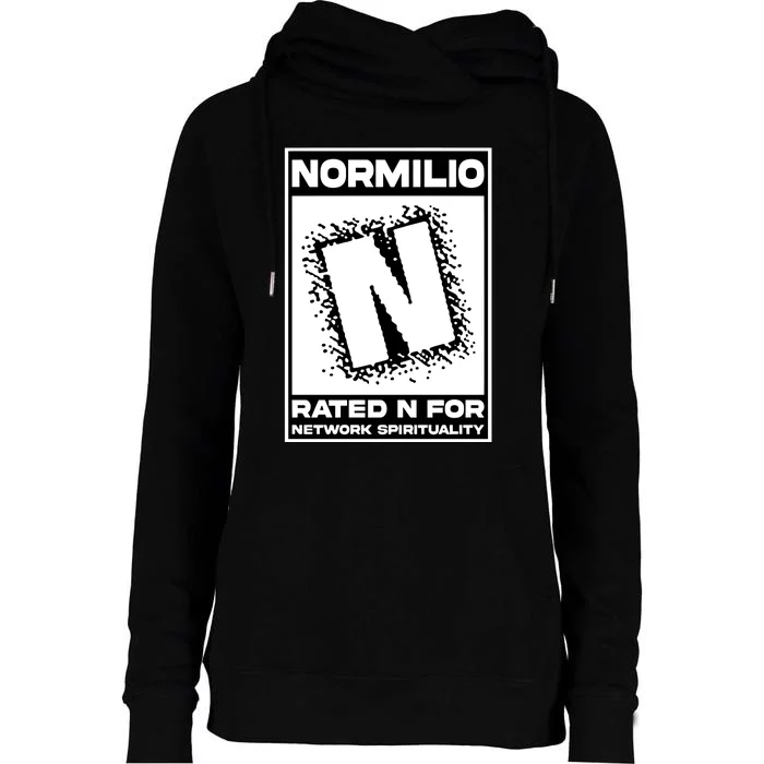 Normilio Rated N For Network Spirituality Womens Funnel Neck Pullover Hood