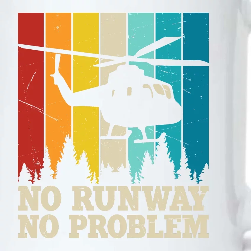 No Runway No Problem Helicopter Pilot Black Color Changing Mug