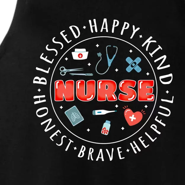 Nurse Rn Nurses Day Nursing Cute Gift Ladies Tri-Blend Wicking Tank