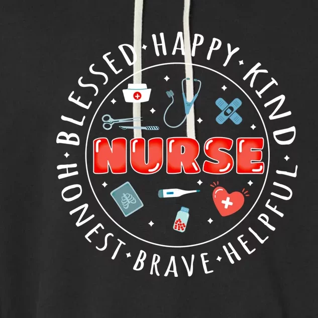 Nurse Rn Nurses Day Nursing Cute Gift Garment-Dyed Fleece Hoodie