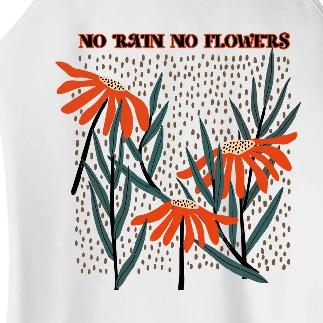 No Rain No Flowers Gifts Cute Flowers Women’s Perfect Tri Rocker Tank