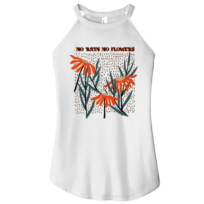 No Rain No Flowers Gifts Cute Flowers Women’s Perfect Tri Rocker Tank