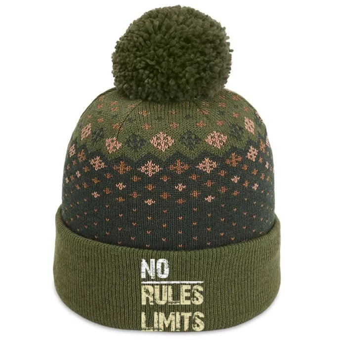 No Rules No Limits The Baniff Cuffed Pom Beanie