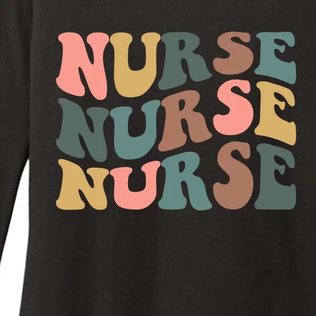 Nurse, Retro Nurse Womens CVC Long Sleeve Shirt