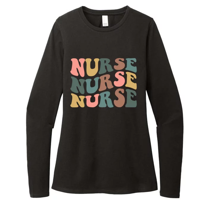 Nurse, Retro Nurse Womens CVC Long Sleeve Shirt