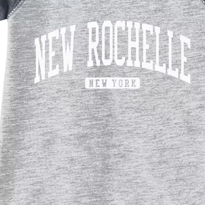 New Rochelle New York NY College University Style Infant Baby Jersey Bodysuit