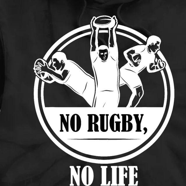 No Rugby No Life Gift For Rugby Player American Football Tie Dye Hoodie