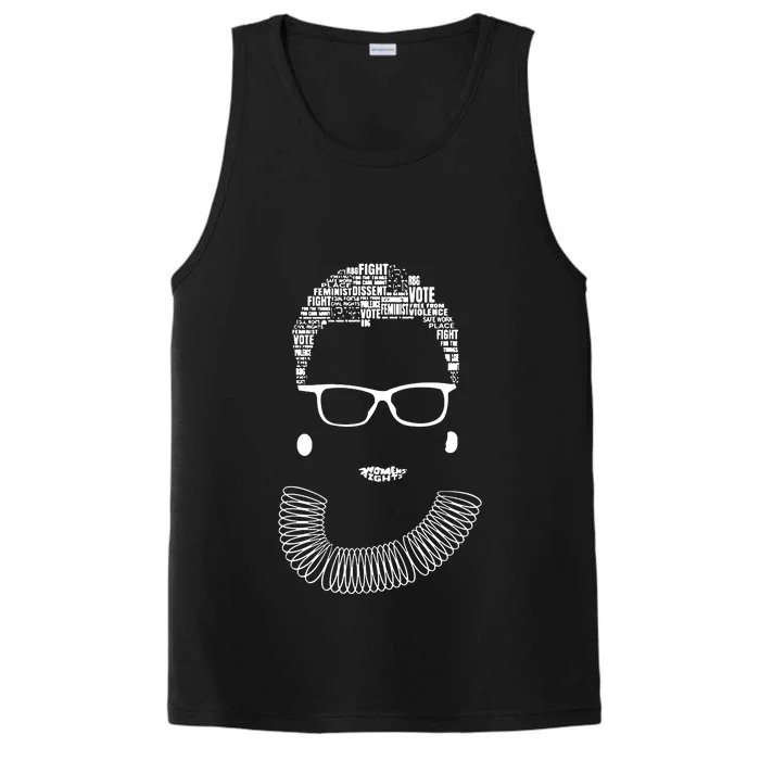 Notorious R.B.G Progressive Liberal Ruth Bader Ginsburg Performance Tank