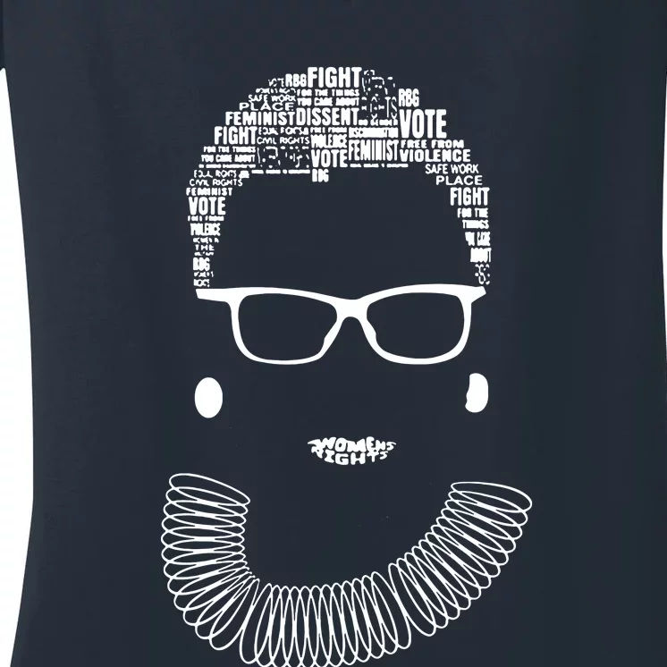 Notorious R.B.G Progressive Liberal Ruth Bader Ginsburg Women's V-Neck T-Shirt