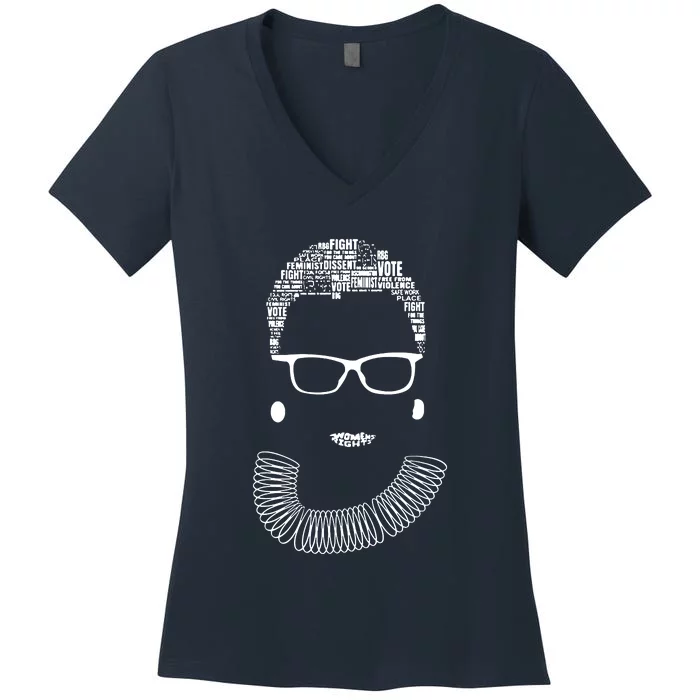 Notorious R.B.G Progressive Liberal Ruth Bader Ginsburg Women's V-Neck T-Shirt