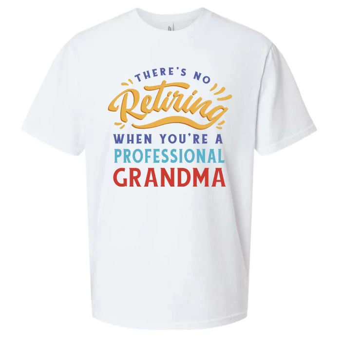 No Retiring Professional Grandma Funny Gift Sueded Cloud Jersey T-Shirt