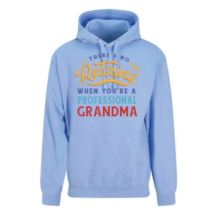 No Retiring Professional Grandma Funny Gift Unisex Surf Hoodie