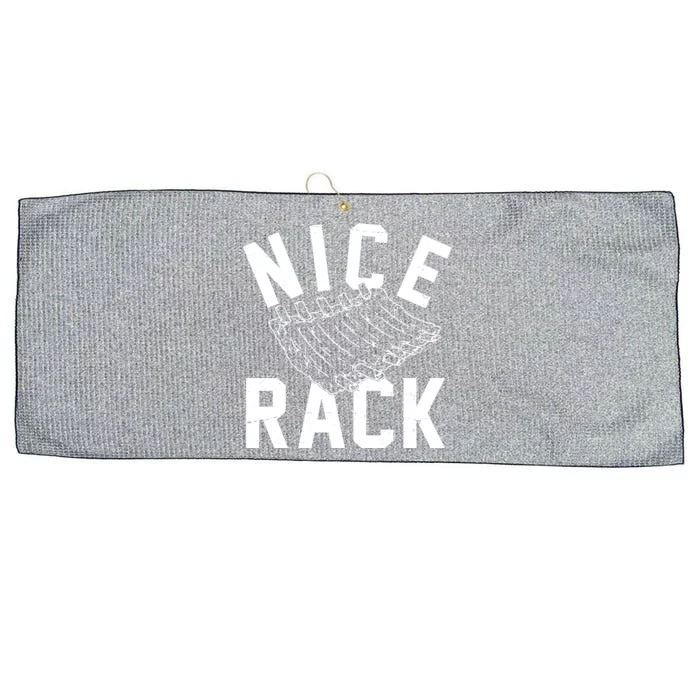 Nice Rack Ribs Bbq Lover Funny Large Microfiber Waffle Golf Towel