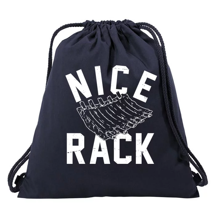 Nice Rack Ribs Bbq Lover Funny Drawstring Bag