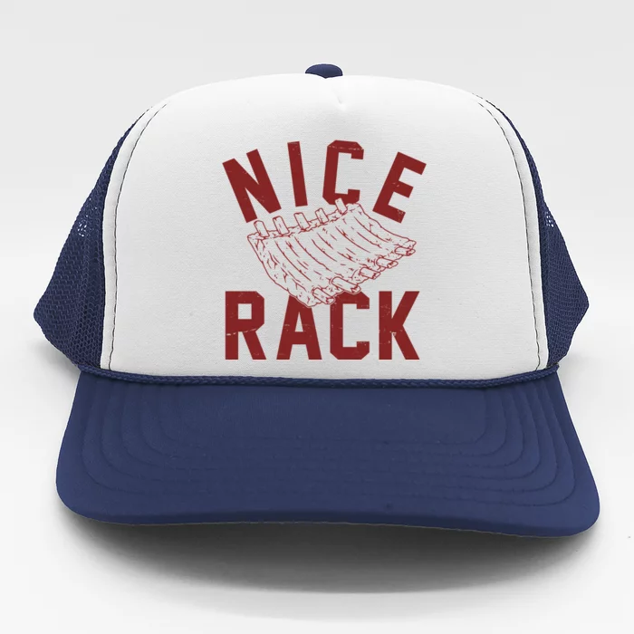 Nice Rack Ribs Bbq Lover Funny Trucker Hat