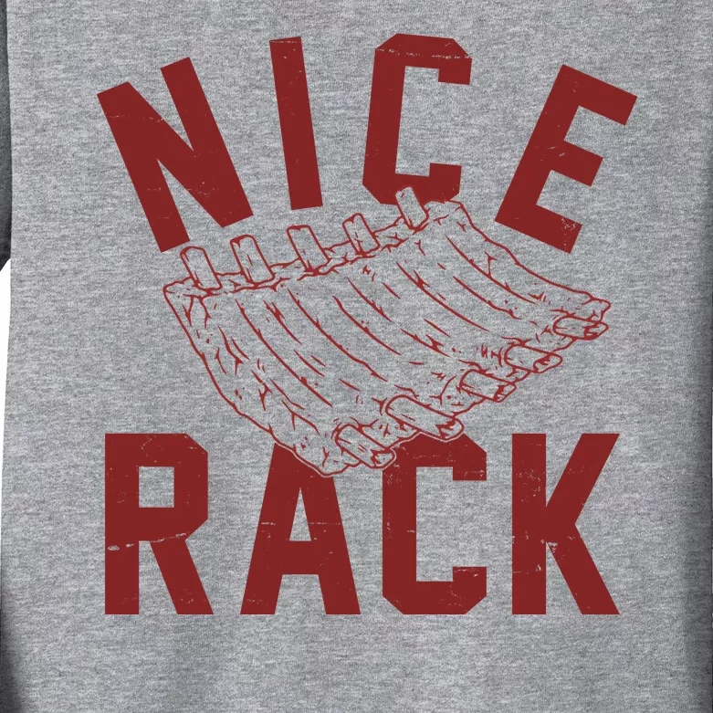 Nice Rack Ribs Bbq Lover Funny Kids Long Sleeve Shirt