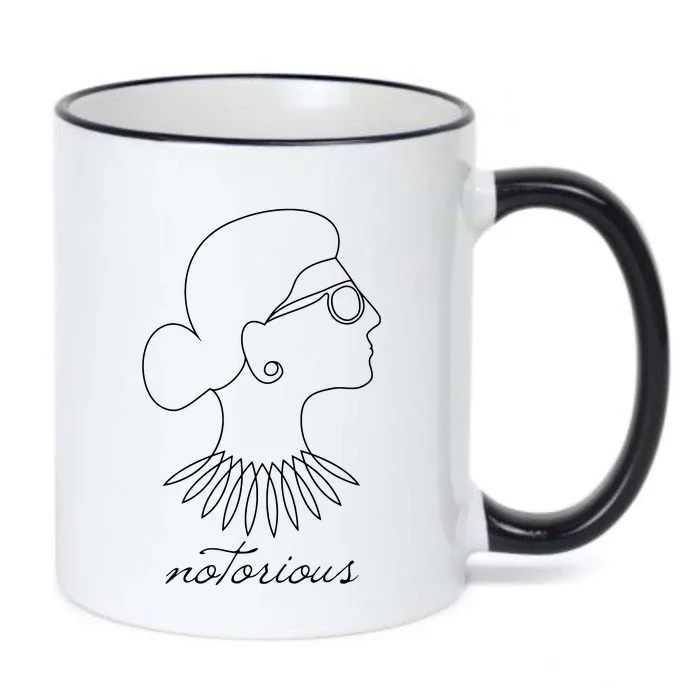 Notorious Rbg Ruth Bader Ginsburg Supreme Justice Drawing Black Color Changing Mug