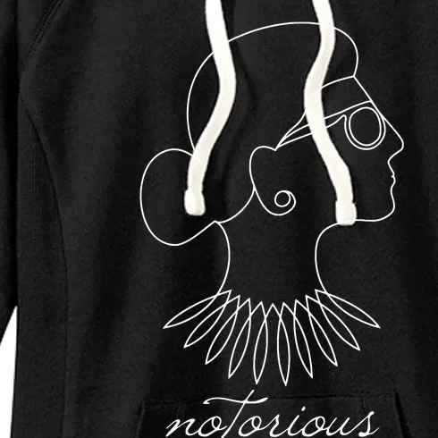 Notorious Rbg Ruth Bader Ginsburg Supreme Justice Drawing Women's Fleece Hoodie