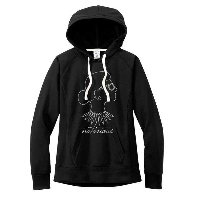 Notorious Rbg Ruth Bader Ginsburg Supreme Justice Drawing Women's Fleece Hoodie