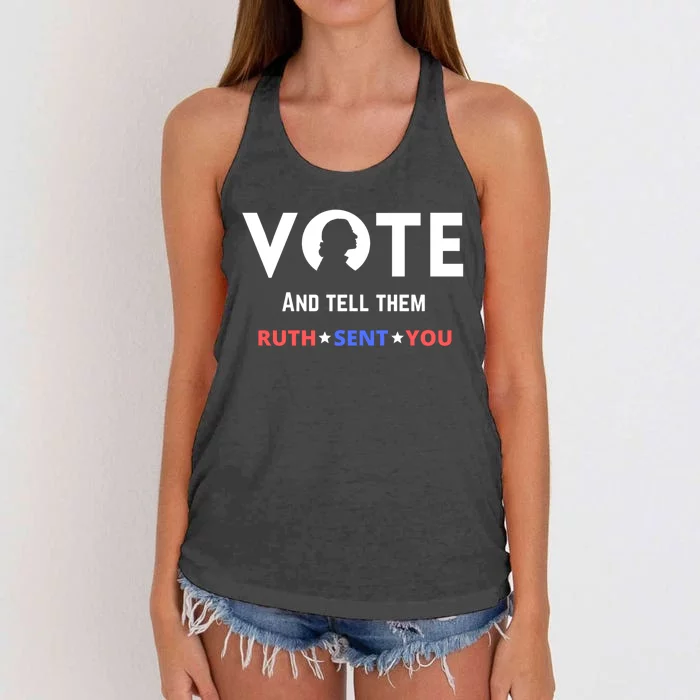 Notorious Rbg Ruth Bader Ginsburg Vote Feminist Great Gift Women's Knotted Racerback Tank