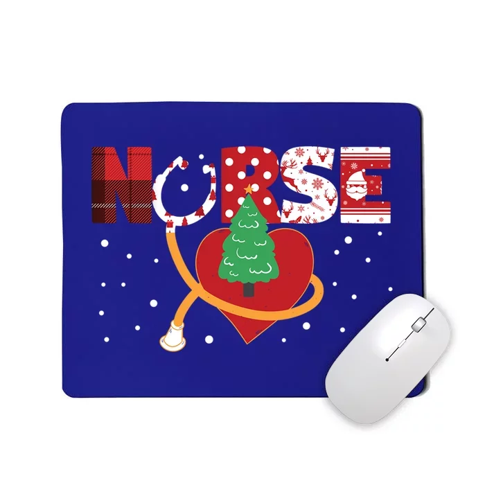 Nurse Rn Stethoscope Christmas Tree Ornats Nursing Doctor Gift Mousepad