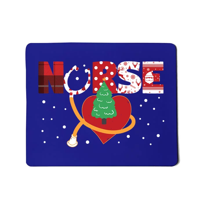 Nurse Rn Stethoscope Christmas Tree Ornats Nursing Doctor Gift Mousepad