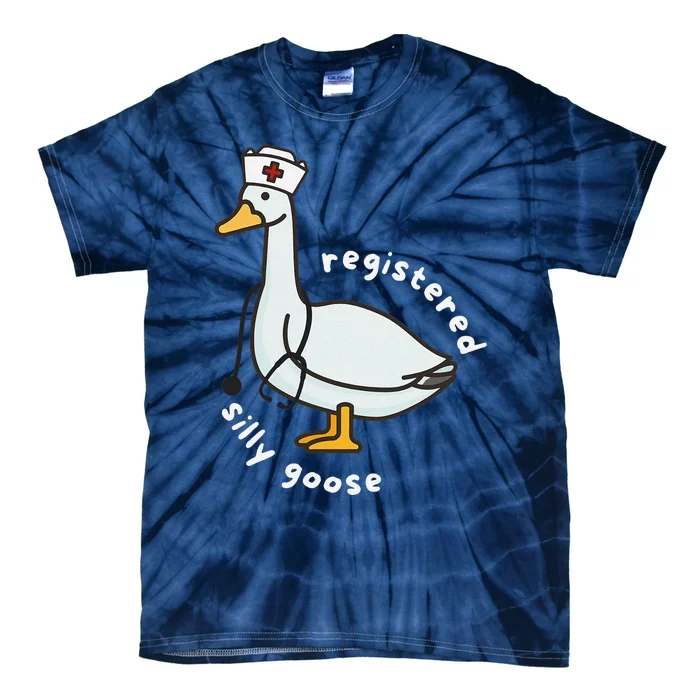 Nurse Registered Silly Goose Rn Funny Goose Nursing Gifts Tie-Dye T-Shirt