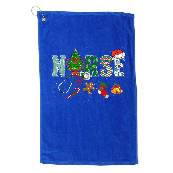 Nurse Rn Stethoscope Christmas Tree Ornats Decor Gift Platinum Collection Golf Towel