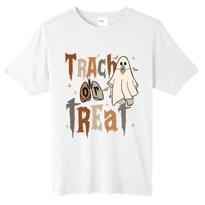 Nurse Respiratory Therapist Halloween Trach Or Treat ChromaSoft Performance T-Shirt