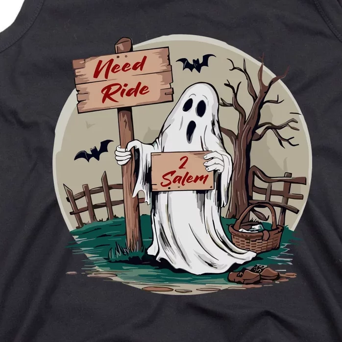 Need Ride To Salem Halloween Ghost Tank Top