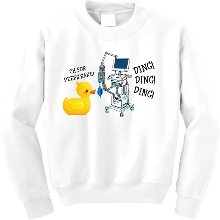 Nurse Respiratory Therapist Easter Ventilator RT ICU MICU Kids Sweatshirt