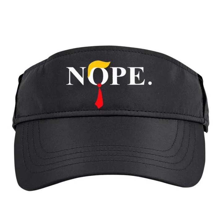 Nope Red Tie Trump Wig Funny Anti Trump Gift Adult Drive Performance Visor