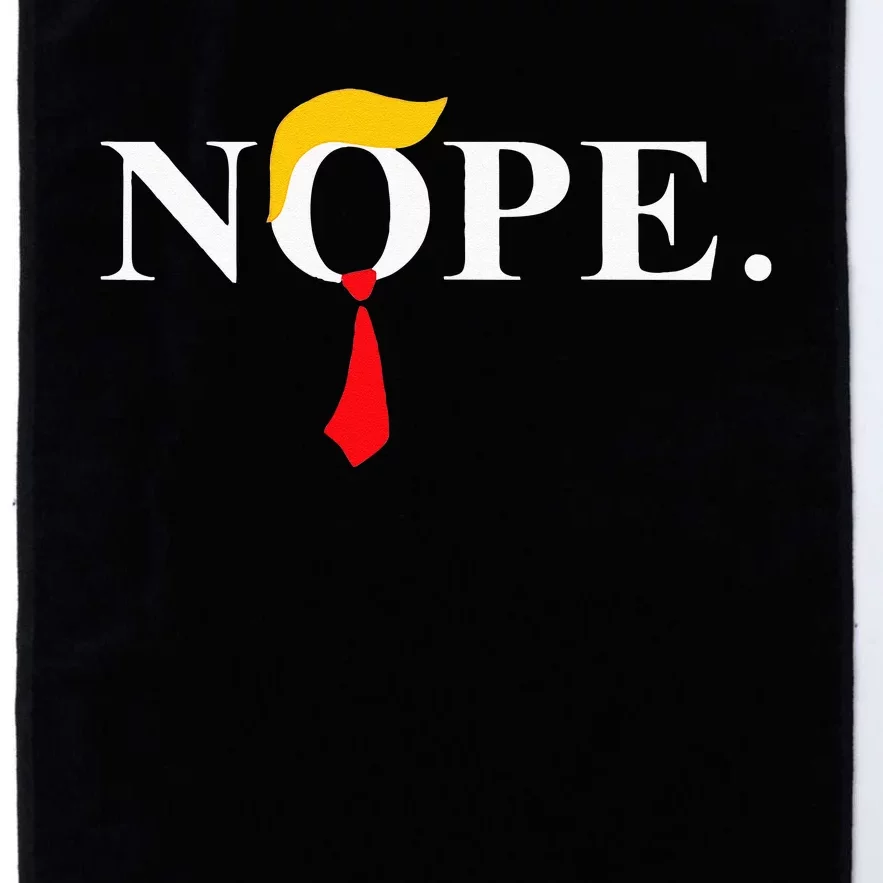 Nope Red Tie Trump Wig Funny Anti Trump Gift Platinum Collection Golf Towel