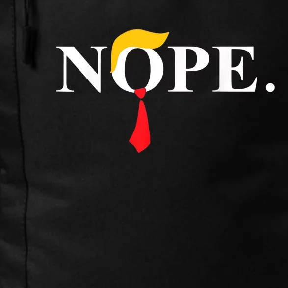 Nope_ Red Tie Trump Wig Funny Anti Trump Gift Daily Commute Backpack