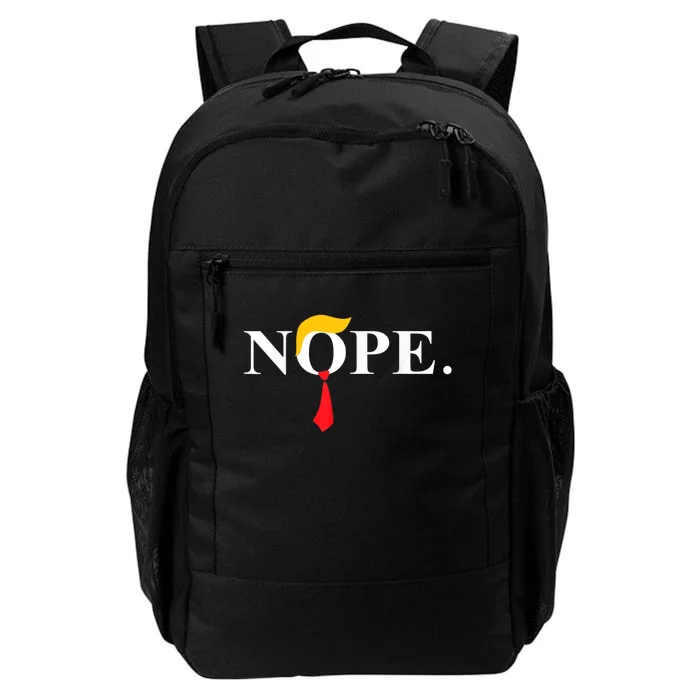 Nope_ Red Tie Trump Wig Funny Anti Trump Gift Daily Commute Backpack