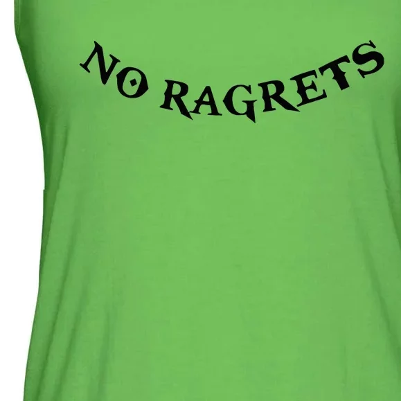 No Ragrets Tattoo Funny Punk White Trash Trailer Park Ladies Essential Flowy Tank