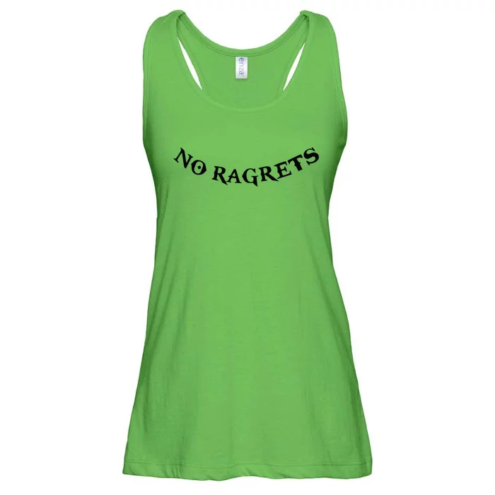 No Ragrets Tattoo Funny Punk White Trash Trailer Park Ladies Essential Flowy Tank