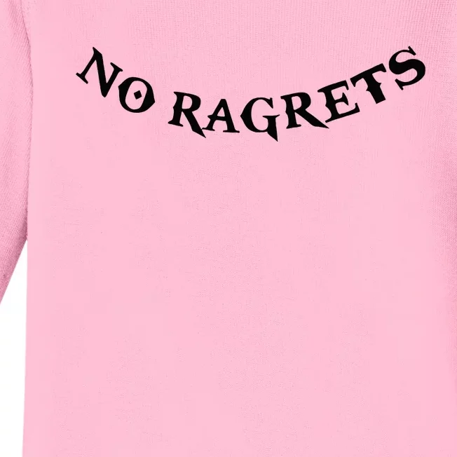 No Ragrets Tattoo Funny Punk White Trash Trailer Park Baby Long Sleeve Bodysuit